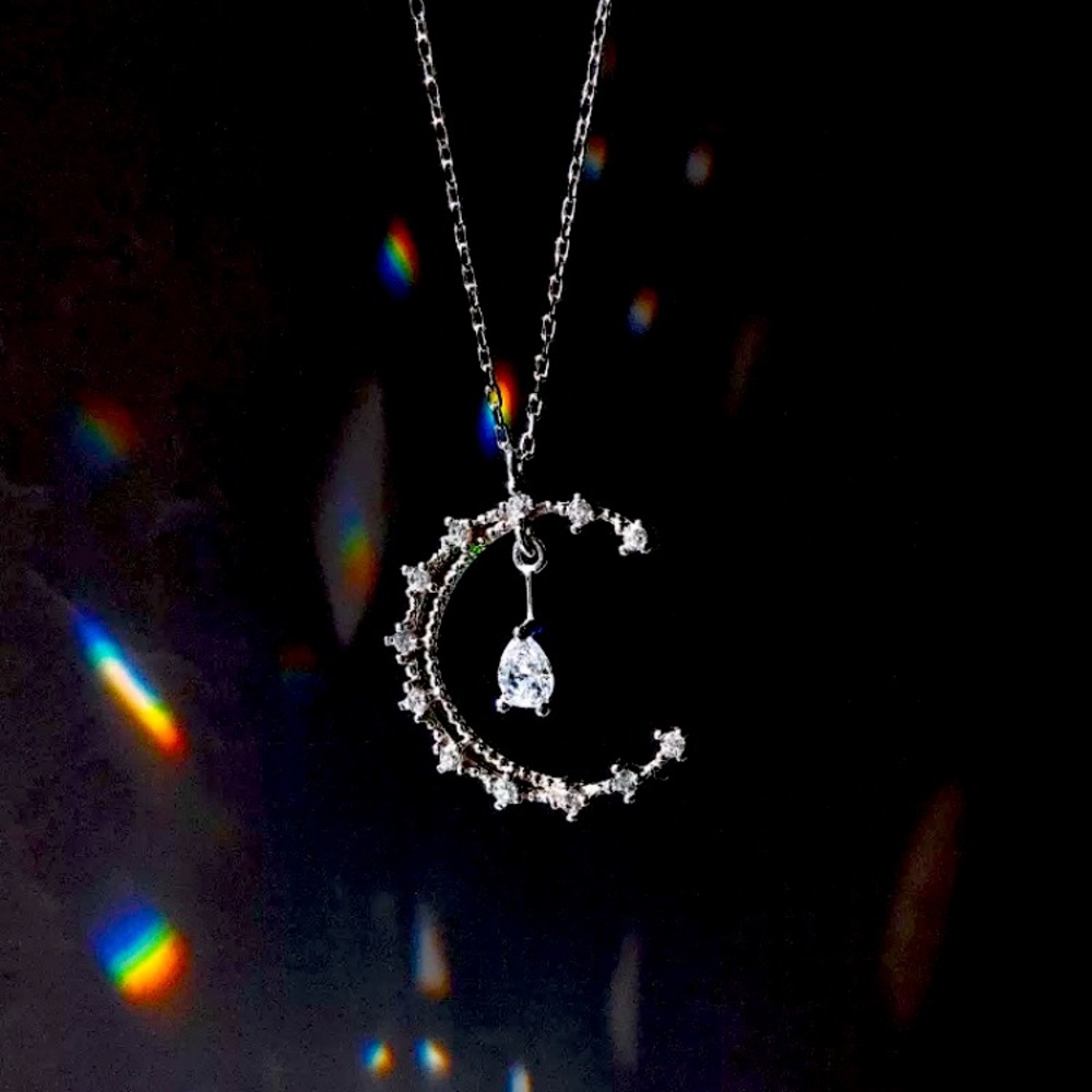 🌟 Silver 925 Moon Necklace